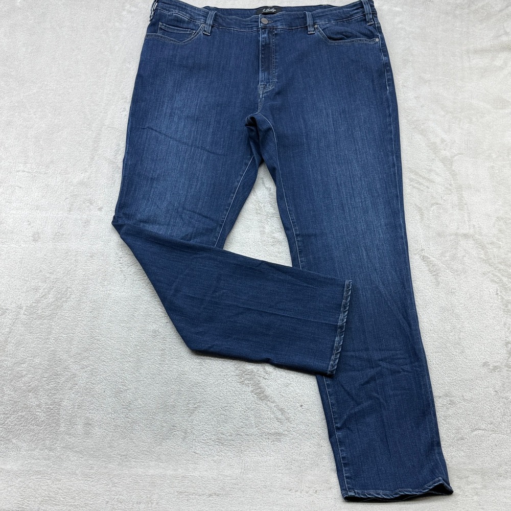 34 Heritage Jeans Men 44x34 Blue Straight Leg Tencel Blend Stretch Casual Travel